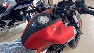 Yamaha FZS [ FI-V3 ABS-SD ]  Beautiful Matte Red Colour Review [ 2022 ]