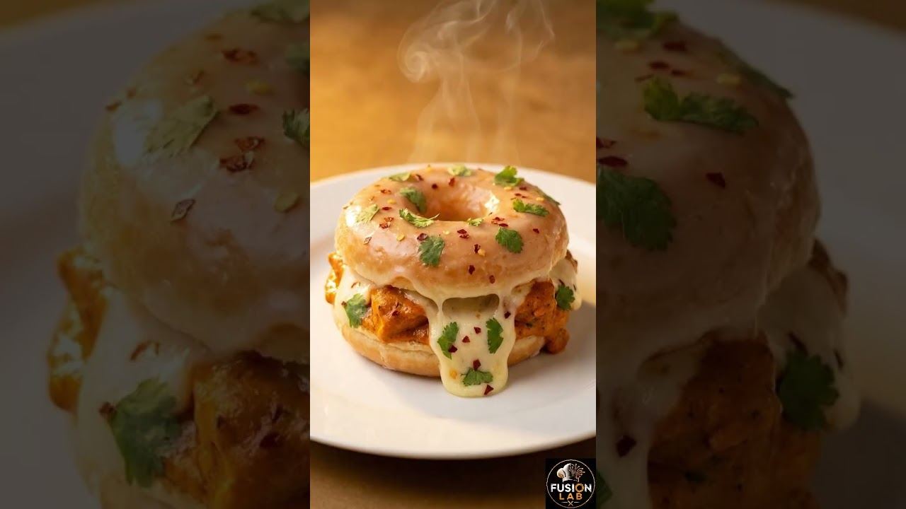 🍩 AI Created a Butter Chicken Donut... Would You Try It? 🤯 #aifood  #foodexperiment #foodfusion