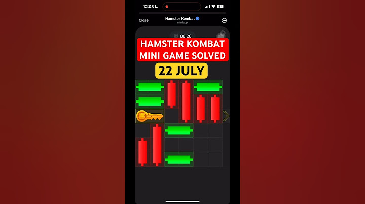 HAMSTER KOMBAT MINI GAME JULY 22, 2024