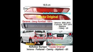 lampu reflektor original toyota untuk grand innova fortuner camry alphard (set)