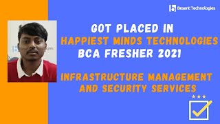 Besant Technologies BTM Reviews | PRAVEEN Got Placed in HAPPIEST MINDS | 100% Placements Bangalore
