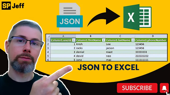 JSON into Excel