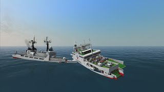Red Eagle vs Coast Guard ship | Ship Simulator Extremes