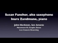 San Antonio for alto saxophone and piano by John Harbison, Movement III, Couples Dance