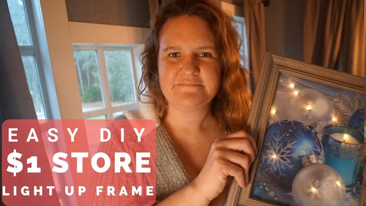 Amazingly Easy Dollar Tree Lighted Gift Bag Picture Frame YouTube