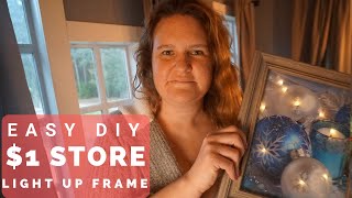 Amazingly Easy Dollar Tree Lighted Gift Bag Picture Frame screenshot 4