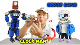 Lego Clock Man Đầu Nâu Và Lego Error Sans 404 Ai Mạnh Hơn | Hải Củ Cải Ghép Lego Bọ Cạp Đỏ