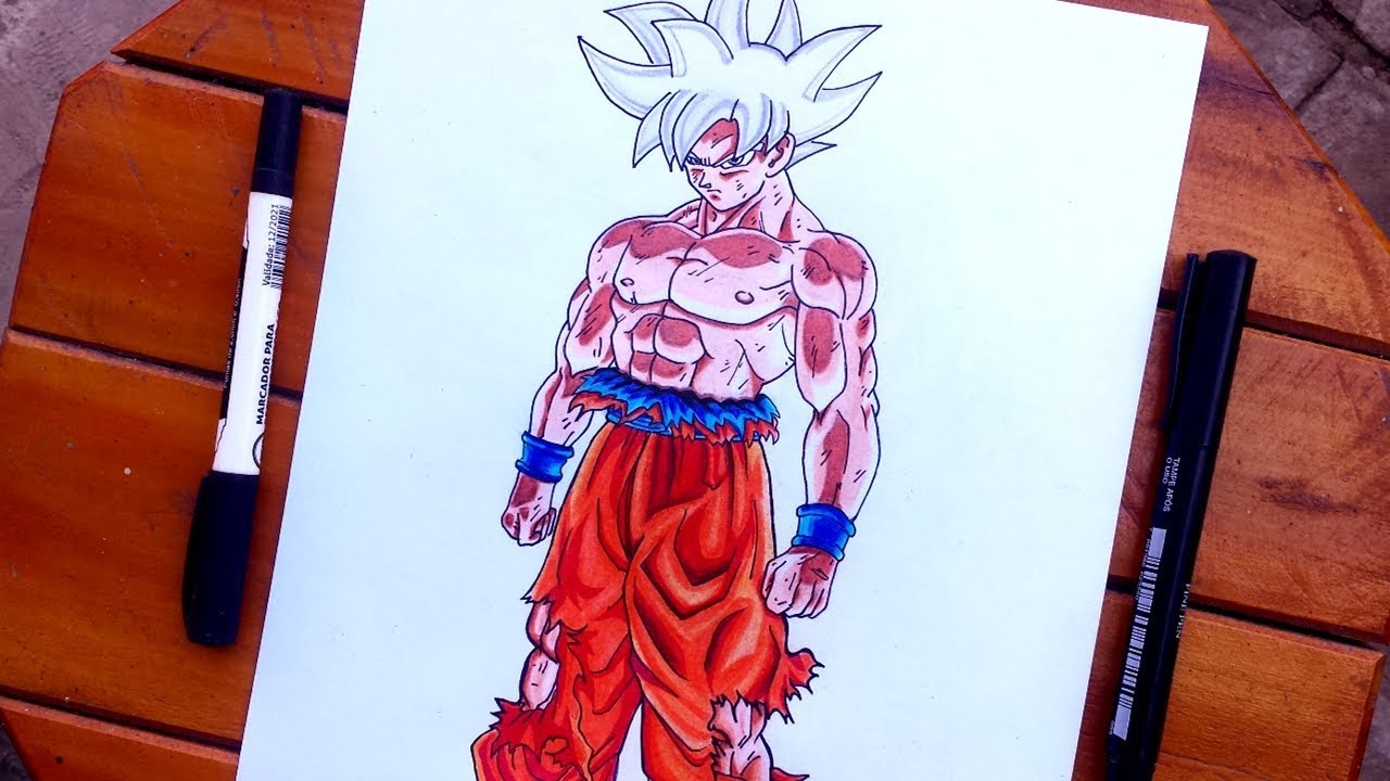 COMO DESENHAR O GOKU INSTINTO SUPERIOR 🔥🔥 