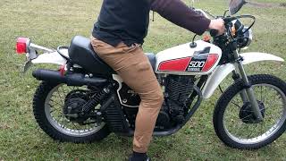 1976 Yamaha XT 500 Kick Start (Cold!)