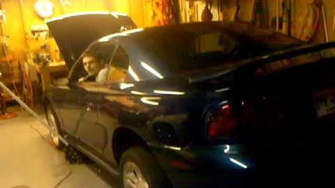 98 mustang open header