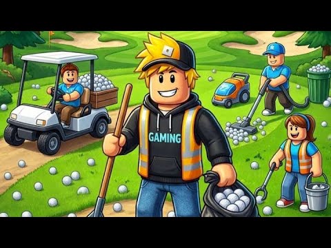 Clean the golf yard ⛳️ (Roblox)