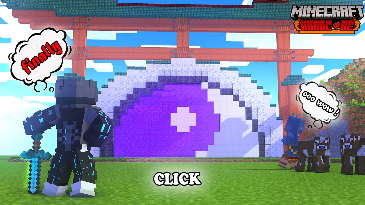 I Transformed The Nether Portal in Minecraft Hardcore @AnshuBisht ...