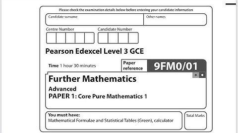 Core pure mathematics 1 | Pearson Edexcel A Level Further maths paper 1 2022