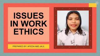 EDU630 WORKPLACE ETHICS AND PROFESSIONAL AT ETHICS : ISSUES IN INTEGRITY AND WORK ETHICS