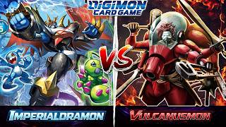 Imperialdramon vs Vulcanusmon TS – BT25 Gameplay | Digimon TCG
