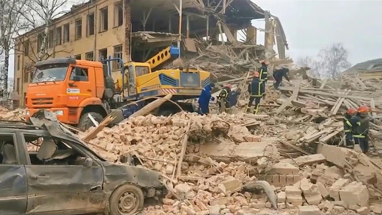 Rescue services on scene after building destroyed in northeastern ...