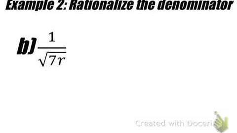 Algebra 1 - 1.2b Simplifying Radicals Using the Quotient Property of Radicals