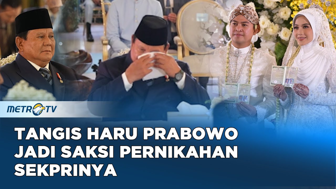 Tangis Haru Presiden Prabowo Saat Jadi Saksi Nikah Sespri Agung Surahman