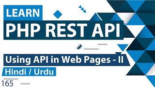 PHP REST API in Web Page Tutorial - II in Hindi / Urdu