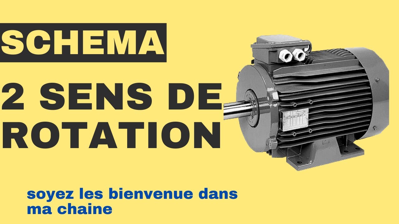 Schema Inversion Sens De Rotation Moteur Monophasé Schéma double sens de rotation moteur asynchrone - YouTube