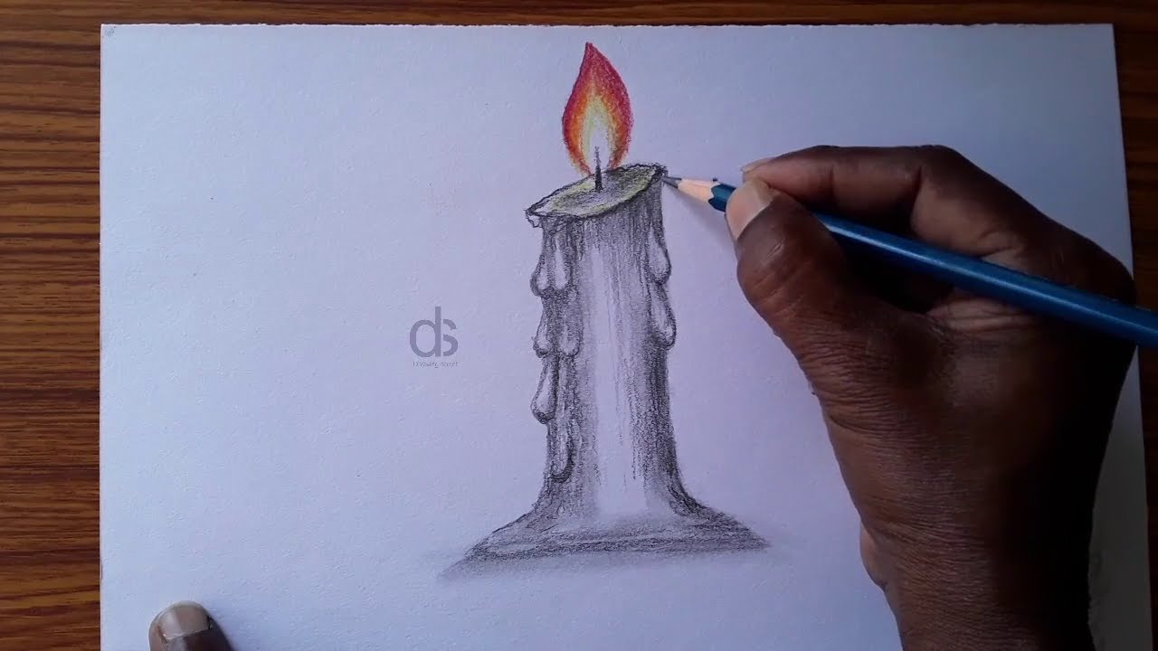 How to Draw a Candle | Easy with Pictures and Examples - Art by Ro