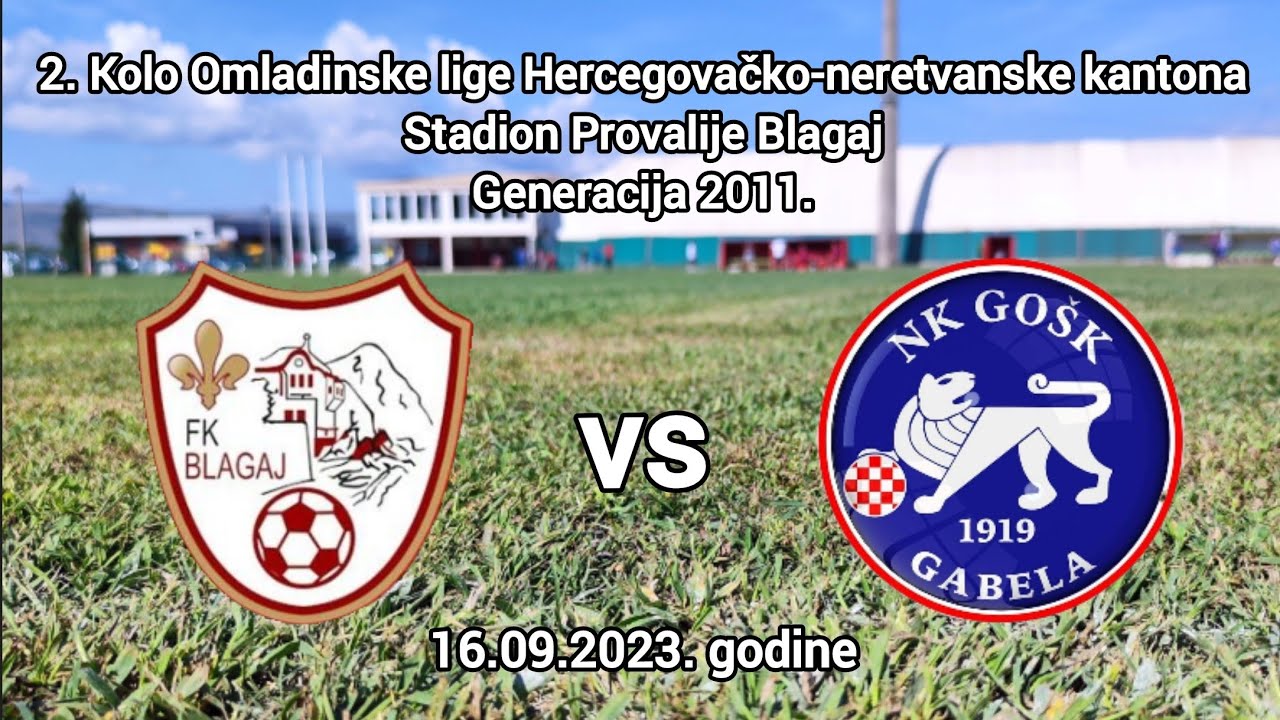 FK Blagaj - NK Gošk Gabela 6:2 (2. kolo Omladinske lige HNK) - Generacija 2011.