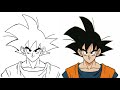 رسم الأنمي كيفية رسم غوكو خطوة بخطوة للمبتدئين رسم غوكو تعلم الرسم