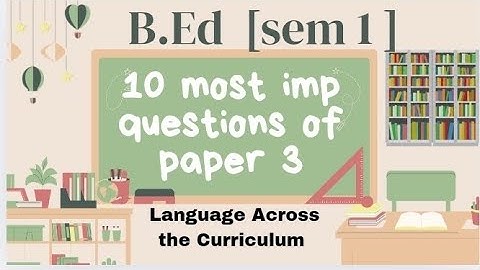 10 most important questions of paper 3| Language across the curriculum most imp questions #bbmku#vbu