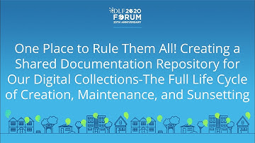 One Place to Rule Them All! - 2020 Virtual DLF Forum