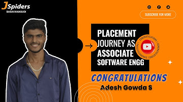 Placement Journey  | BE Graduate placed as Software Engineer by Jspiders Basavanagudi.