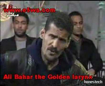 Ali bahar singing yuma warda during a tv interview