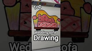 easy wedding sofa drawing #shorts #drawing #art