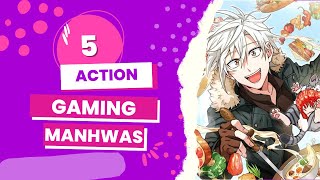 5 Action Gaming Manhwas🔥 (Part 1) - with ✨Chapter Preview✨ #kakaopage #webtoon #manga #manhwa #edit