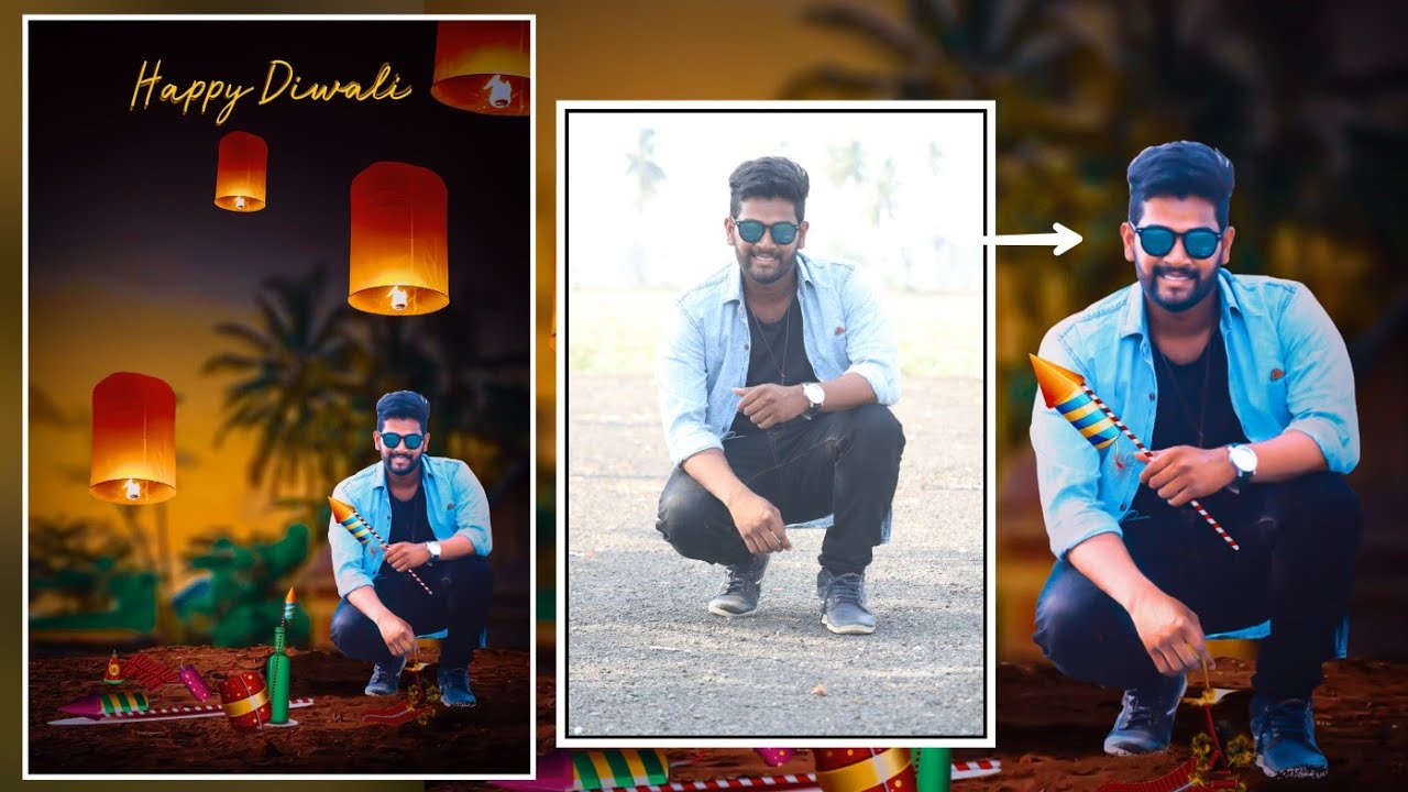 Diwali Photo editing in 2019||Village tech Prasad Diwali Photo editing||Full  HD Diwali Backgrounds - YouTube