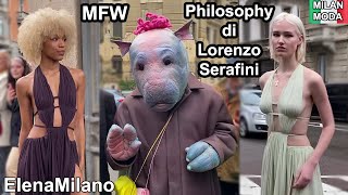 Philosophy di Lorenzo Serafini GUESTS OUTFITS and STREETSTYLE Milan Fashion week 🇮🇹 #italy #milan