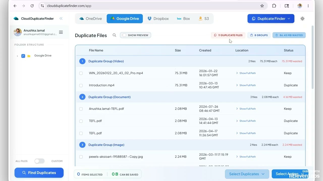 Google Drev-deduplikering med Cloud Duplicate Finder 2026