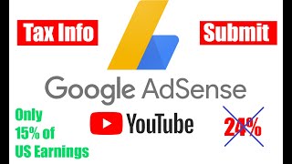 How to Submit Your YouTube US Tax Info in AdSense [Hindi] Submit US Tax Info on Your Google AdSense