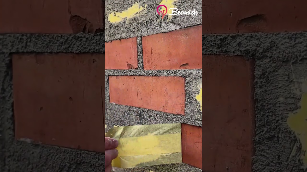 Satisfying tape removal 🧱 