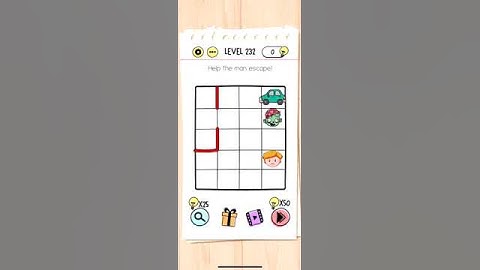 Brain Test Level 232 Help the man escape Answers