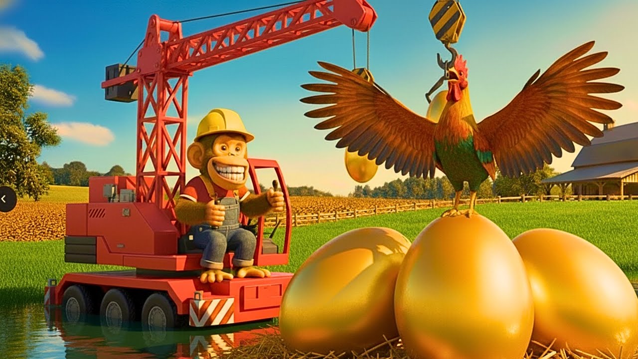 Funny Monkey BinBin Discovers Magical Golden Eggs! 🥚⚡🐒