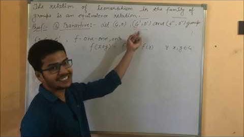 The relation of Isomorphism in the family of groups is an Equivalence relation.