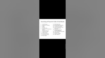 vouching of payment side of cashbook