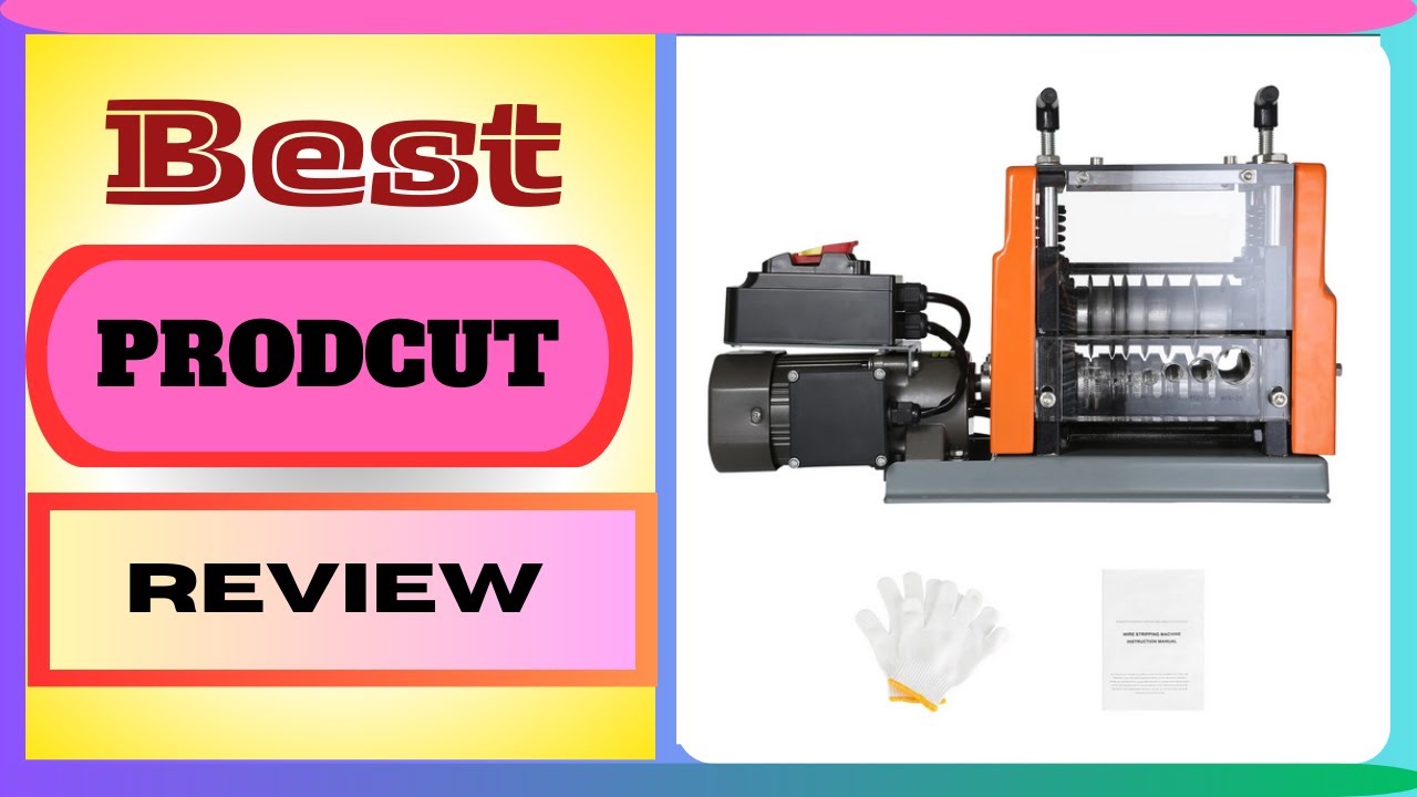 SucceBuy Electric Wire Stripping Machine 60W 1.5-25mm Visible Stripping Depth 6 Round+1 Flat