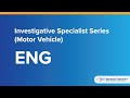 Investigative specialist motor vehicle eng