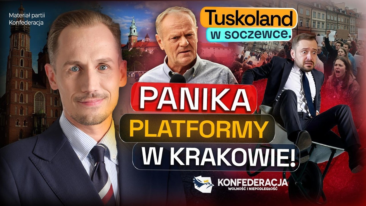 CZŁOWIEK TUSKA NA PATELNI: REFERENDUM I PANIKA KOLESI W KRAKOWIE (FILM KONFEDERACJI)