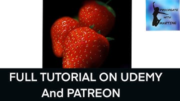 PROCREATE TIMELAPSE- realistic cherries and strawberries