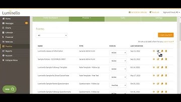 Pre-Built Forms in the Luminello EMR/EHR