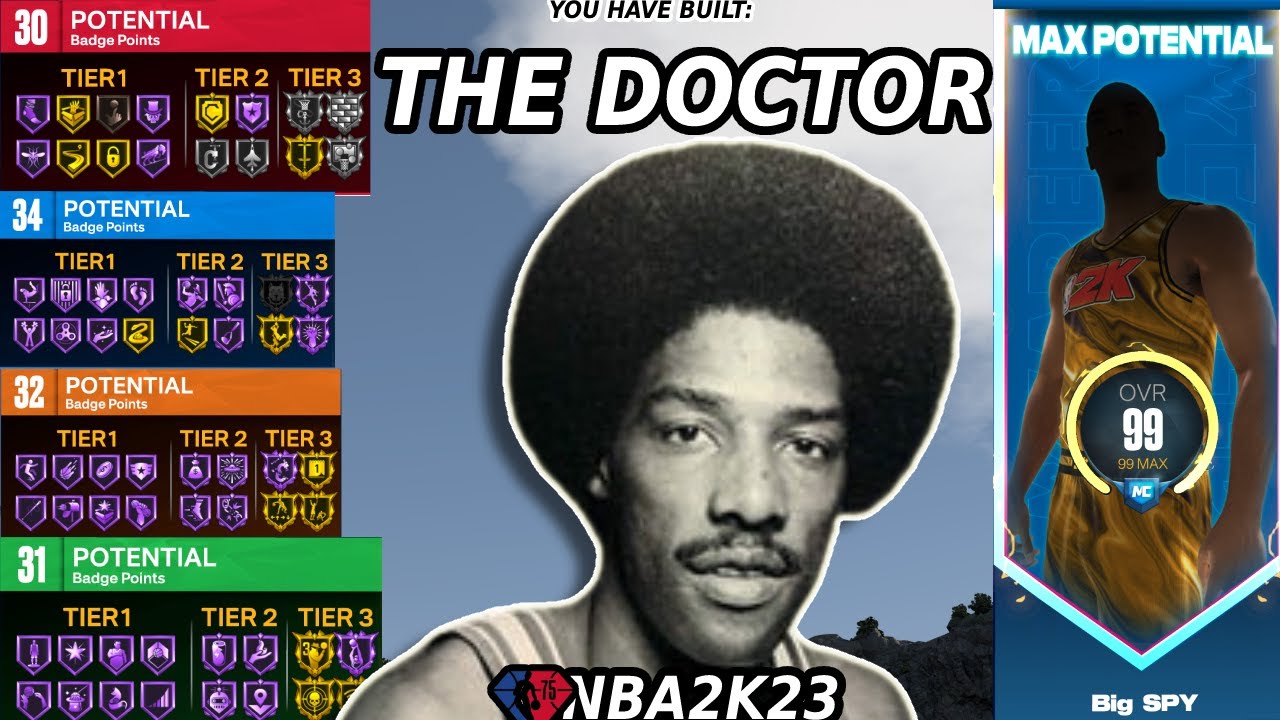 I HAVE BUILT THROWBACK NBA PLAYER JULIUS ERVING BUILD IN NBA2K23 - YouTube