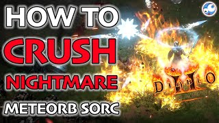 Crush Nightmare: Frozen Orb Meteor (Meteorb) Sorceress Diablo 2 Resurrected Guide: Gear Stats Skills