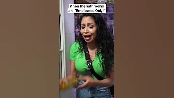 WHEN THE BATHROOMS ARE EMPLOYEES ONLY SHORTS 